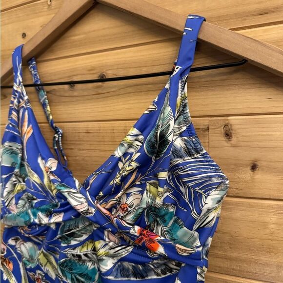 NWOT Fantasie Size 32DD Burano Underwire Plunge Tropical One Piece Swimsuit - Picture 2 of 10